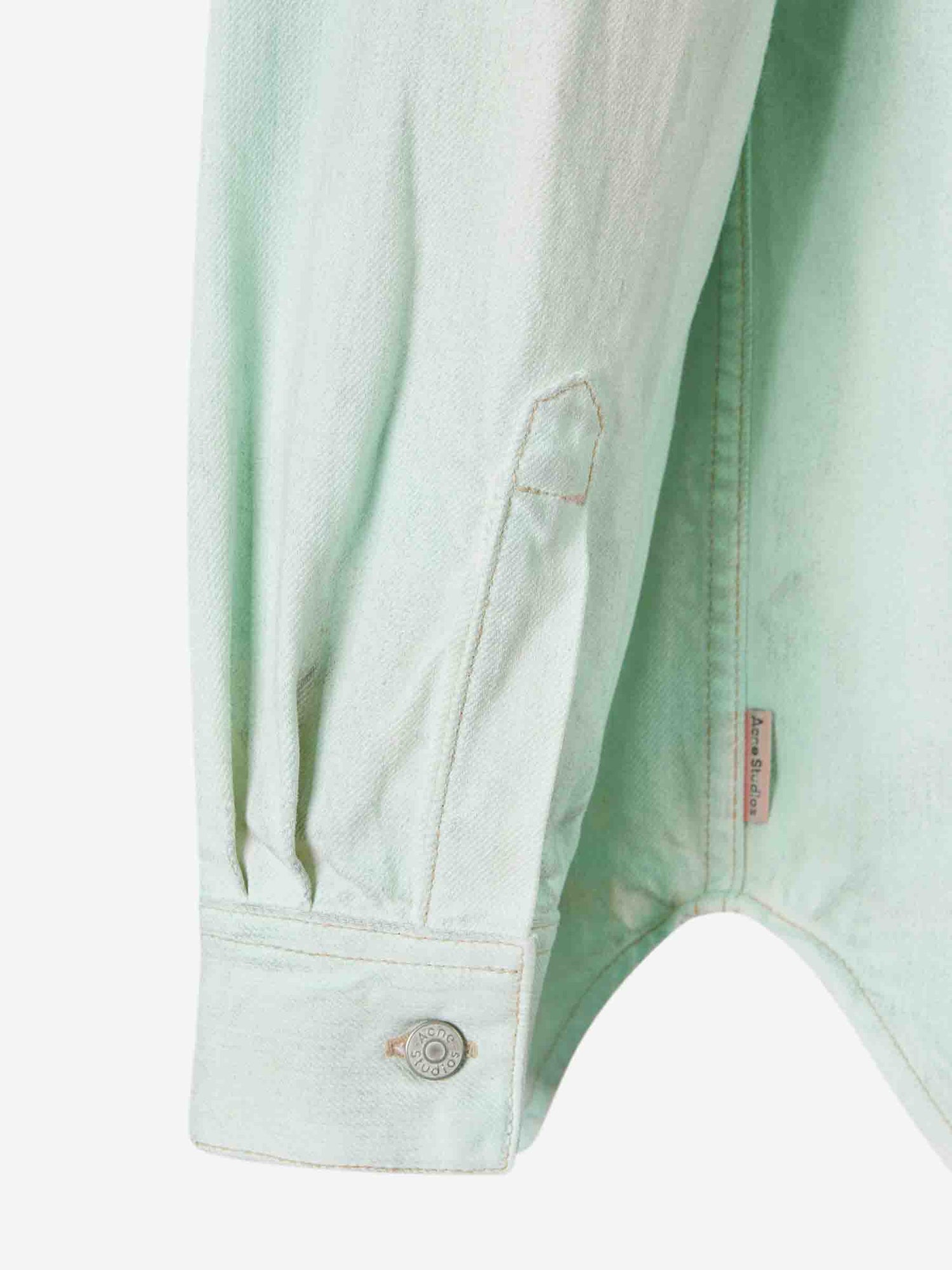 Outlet online Acne Studios Hombre Sobrecamisa Karty Denim color Verde Menta sku 513-000020 01 - Foto 5