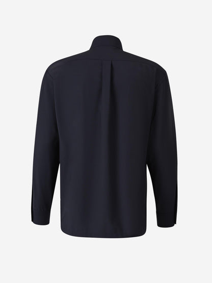 Outlet online Boglioli Hombre Sobrecamisa Bolsillos Lana color Azul Noche sku 513-000027 01 - Foto 2