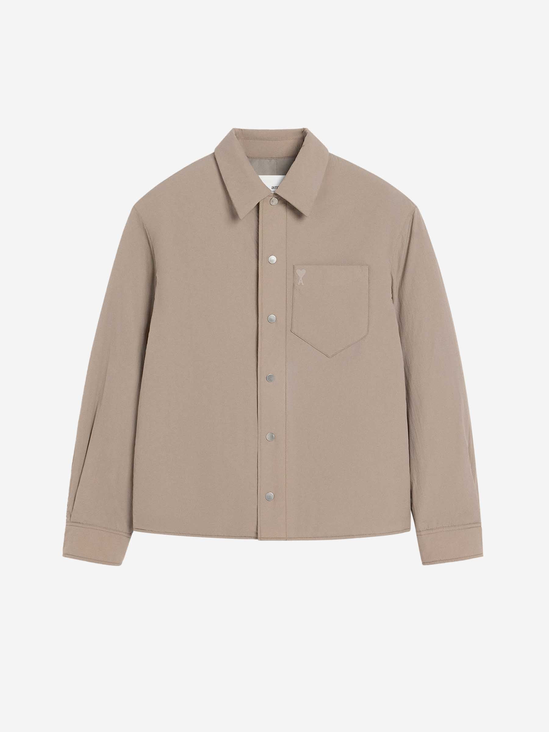 Ami Paris Hombre Barcelona Sobrecamisa Acolchada Técnica color Camel sku 513-000037 01 - Foto 1