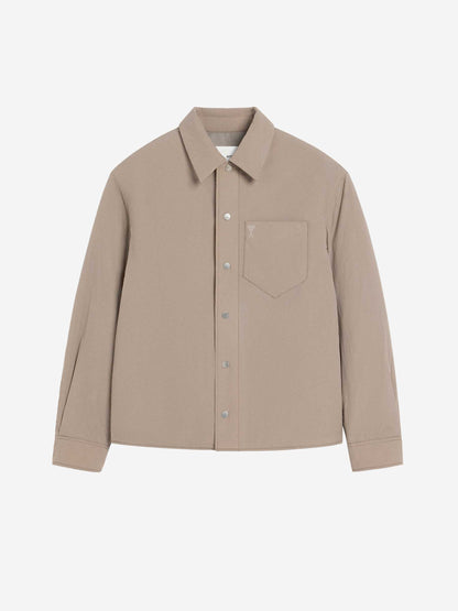 Ami Paris Hombre Barcelona Sobrecamisa Acolchada Técnica color Camel sku 513-000037 01 - Foto 1