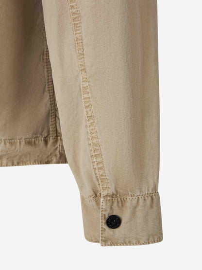 Outlet online Stone Island Hombre Sobrecamisa Algodón Cremallera color Camel sku 513-000041 02 - Foto 7