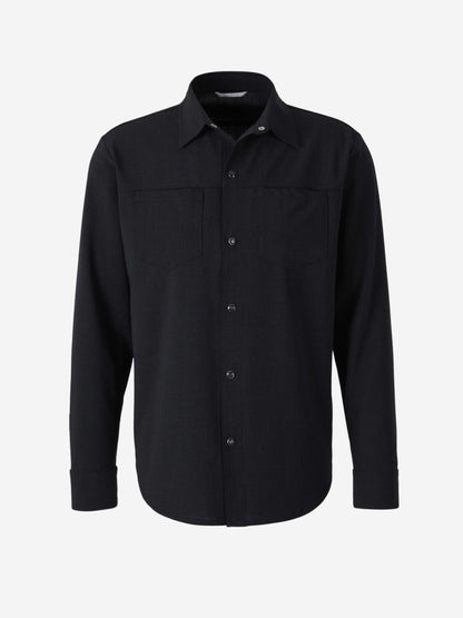 Marco Pescarolo Hombre Barcelona Sobrecamisa Zeus Lana color Azul Noche sku 513-000043 01 - Foto 1