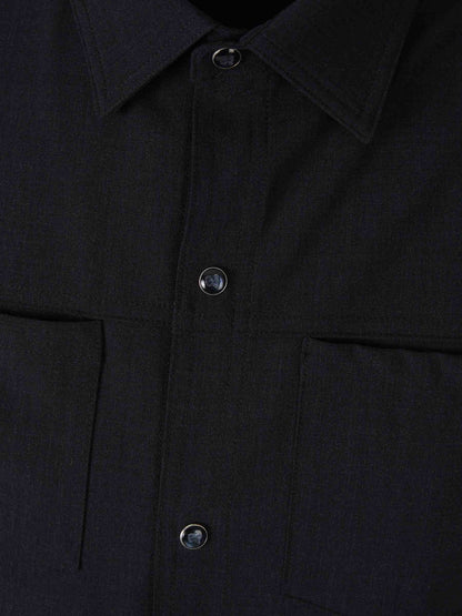Marco Pescarolo Hombre Barcelona Sobrecamisa Zeus Lana color Azul Noche sku 513-000043 01 - Foto 3