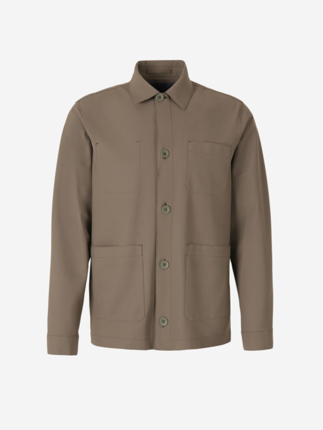 Herno Hombre Barcelona Sobrecamisa Lisa Bolsillos color Verde Militar sku 513-000044 02 - Foto 1