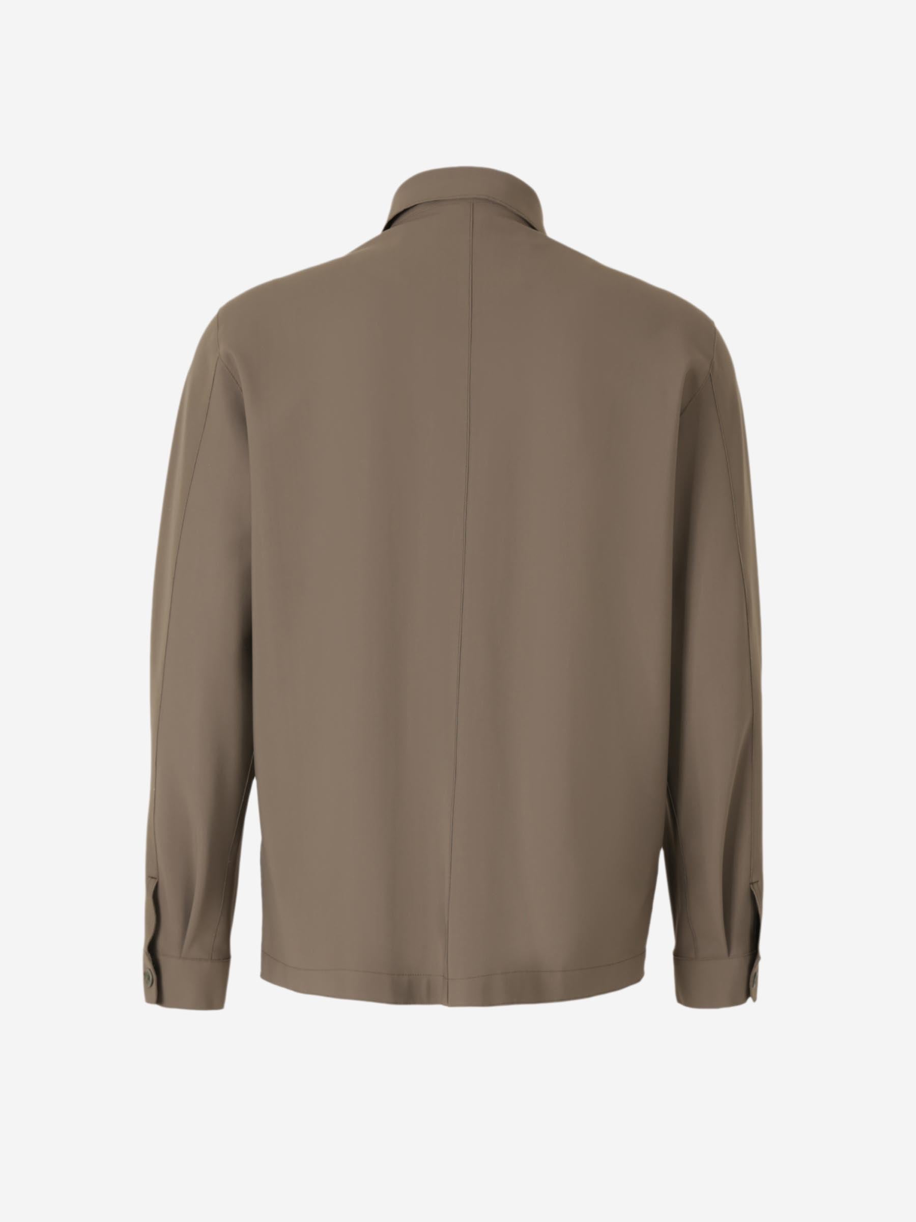 Outlet online Herno Hombre Sobrecamisa Lisa Bolsillos color Verde Militar sku 513-000044 02 - Foto 2