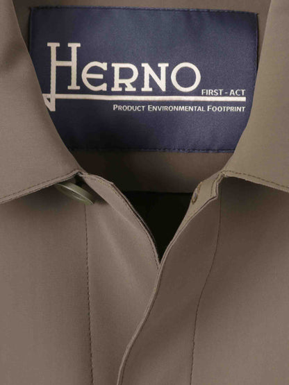 Outlet online Herno Hombre Sobrecamisa Lisa Bolsillos color Verde Militar sku 513-000044 02 - Foto 4