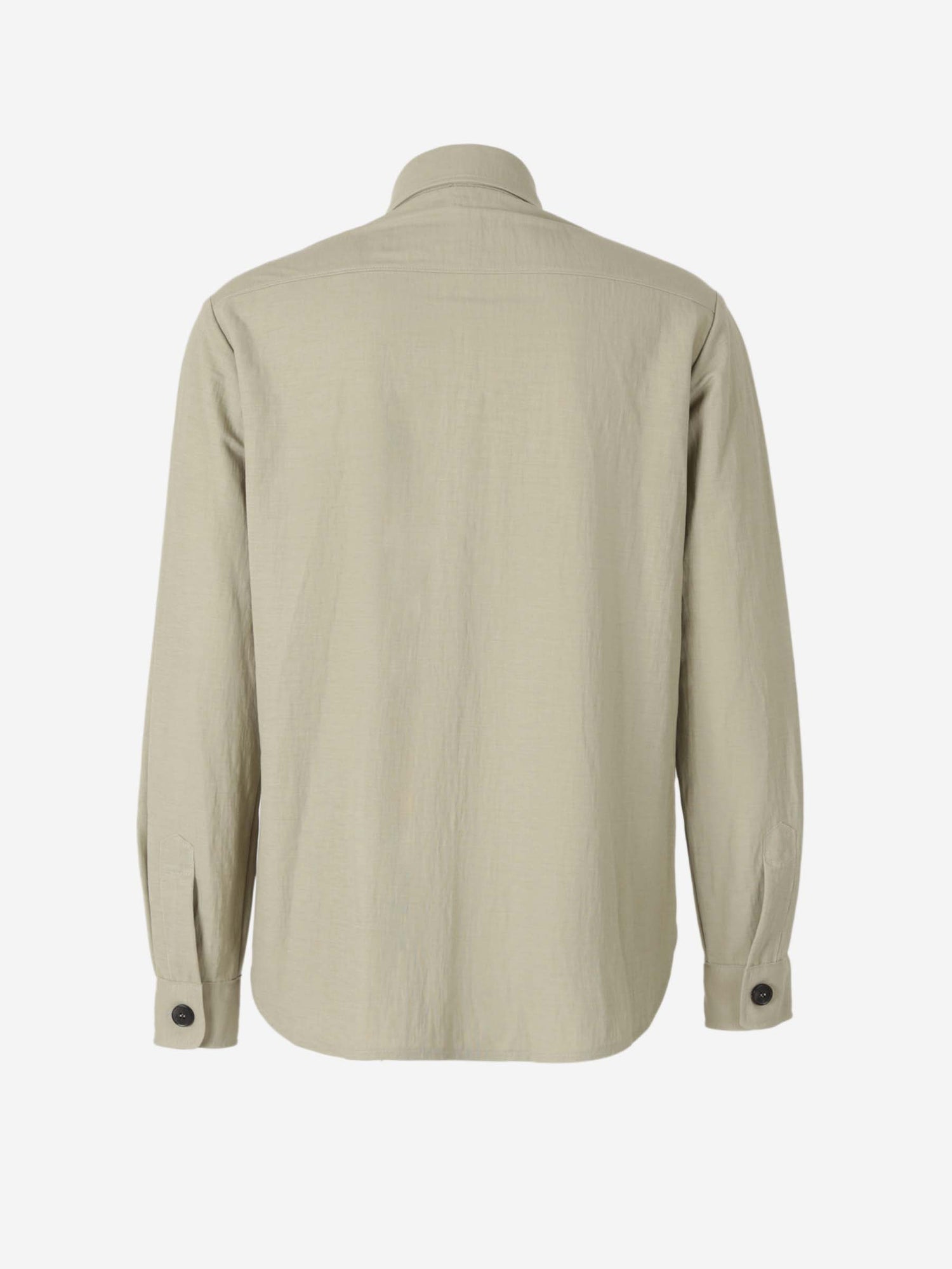 Outlet online Harris Wharf Hombre Sobrecamisa Lisa Botones color Verde sku 513-000049 01 - Foto 2