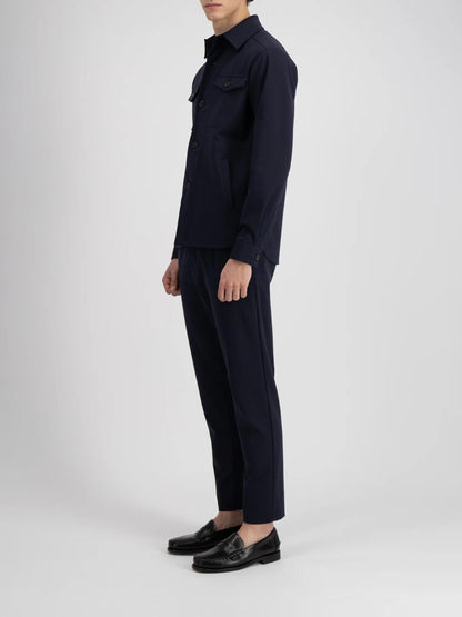 Outlet online Harris Wharf Hombre Sobrecamisa Lisa Botones color Azul Marino sku 513-000049 02 - Foto 3