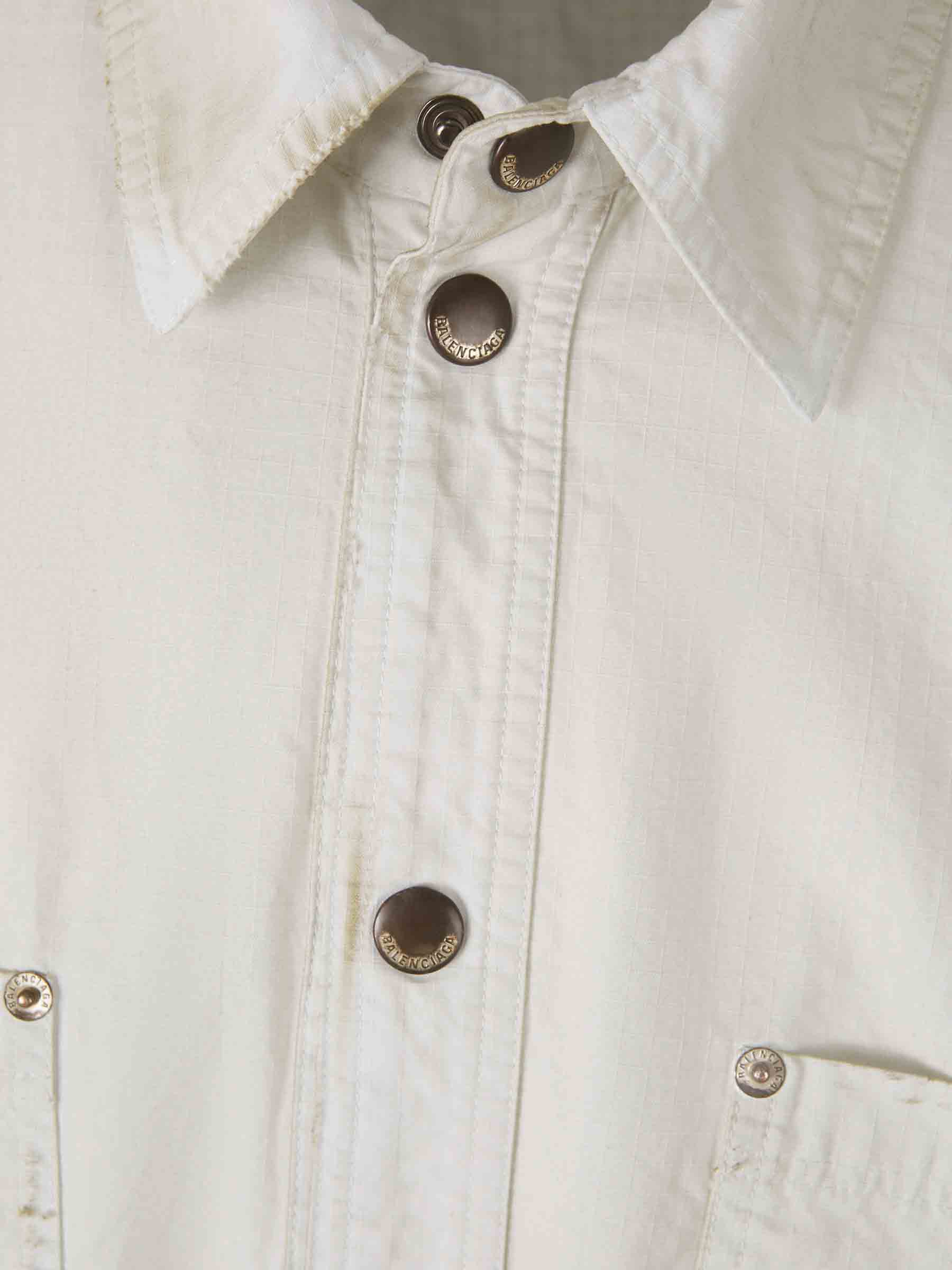 Outlet online Balenciaga Hombre Sobrecamisa Técnica color Marfil sku 513-000050 01 - Foto 3