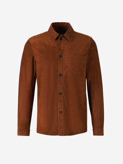 Santa Eulalia Hombre Barcelona Sobrecamisa Ante Piuma color Marrón sku 513-000054 01 - Foto 1