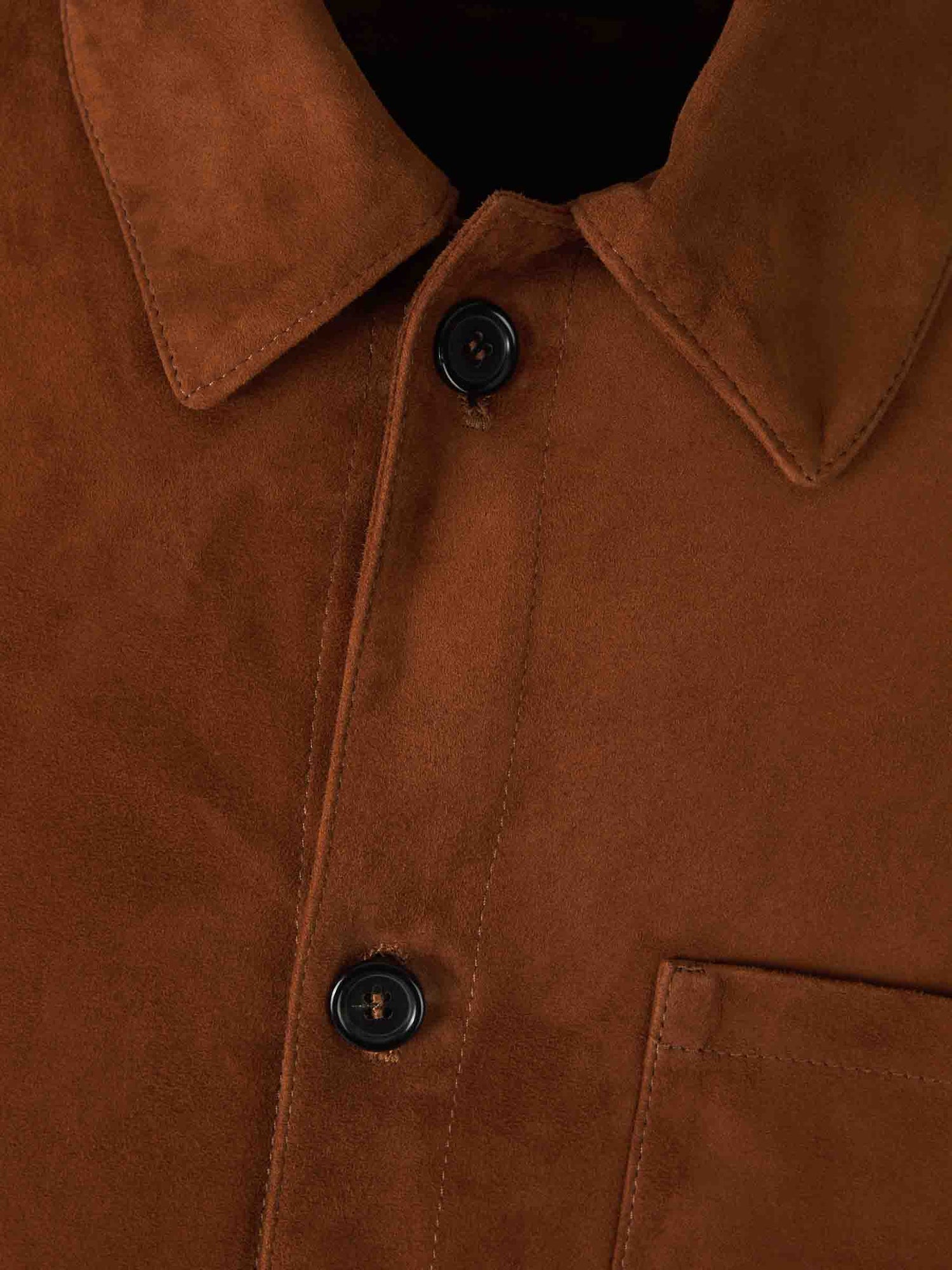 Santa Eulalia Hombre Barcelona Sobrecamisa Ante Piuma color Marrón sku 513-000054 01 - Foto 3