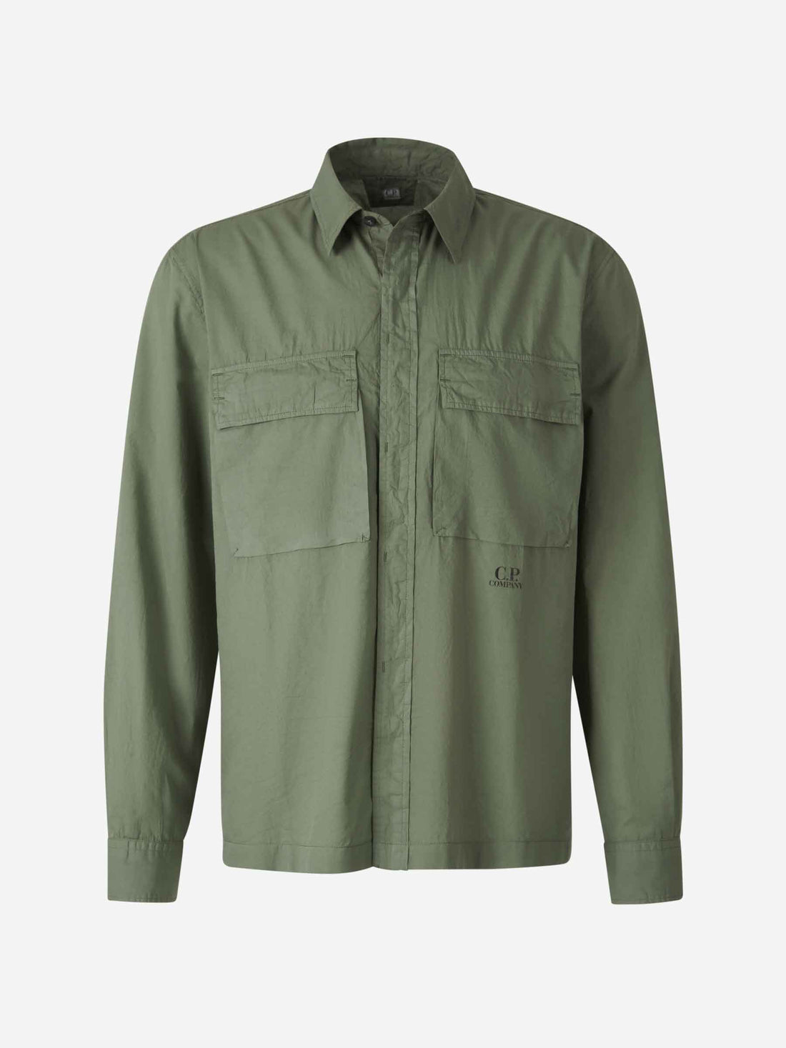 C.P. Company Hombre Barcelona Camisa Bolsillos Algodón color Verde Oscuro sku 513-000055 01 - Foto 1