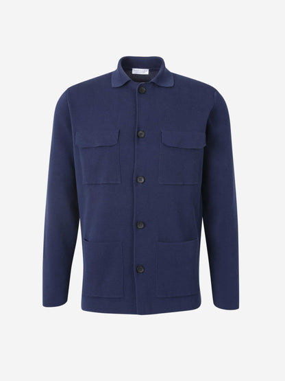 Outlet online Santa Eulalia Hombre Sobrecamisa Punto Botones color Azul Marino sku 513-000057 01 - Foto 1