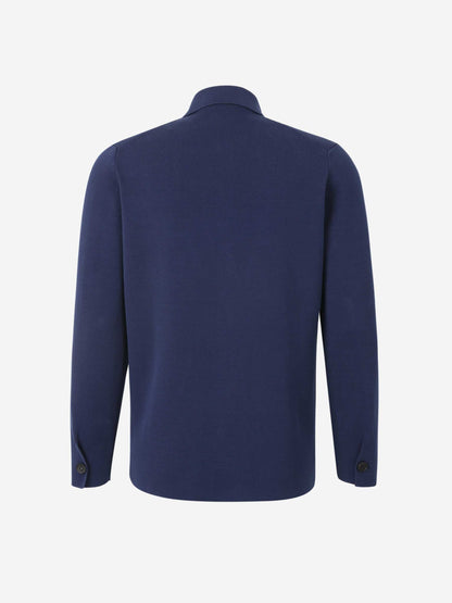 Outlet online Santa Eulalia Hombre Sobrecamisa Punto Botones color Azul Marino sku 513-000057 01 - Foto 2