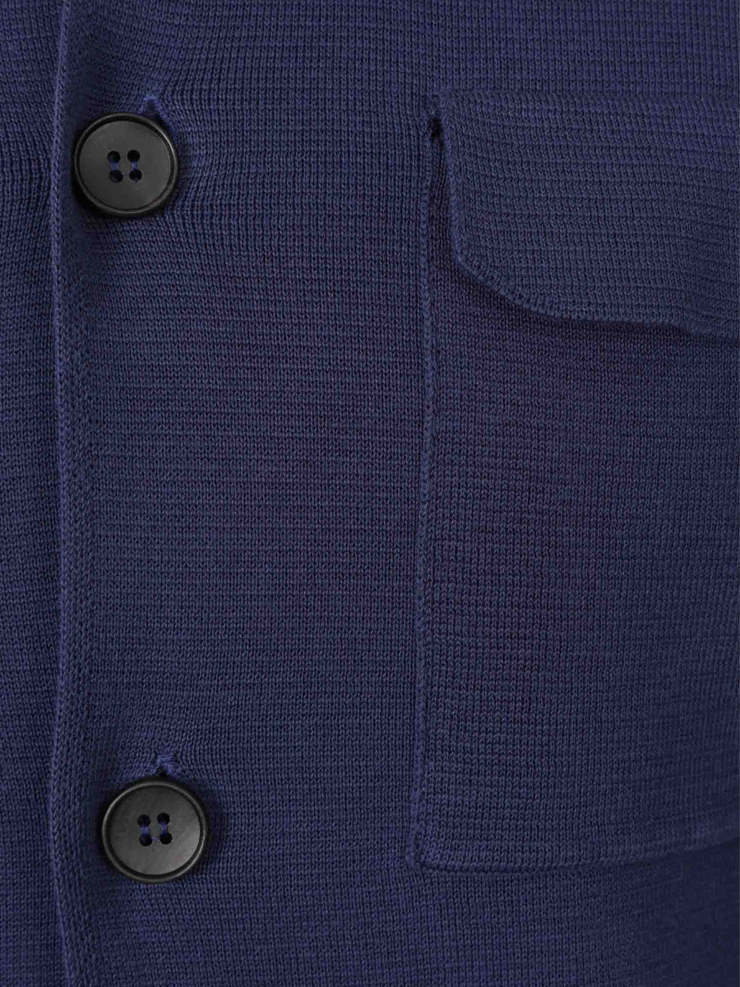 Outlet online Santa Eulalia Hombre Sobrecamisa Punto Botones color Azul Marino sku 513-000057 01 - Foto 3
