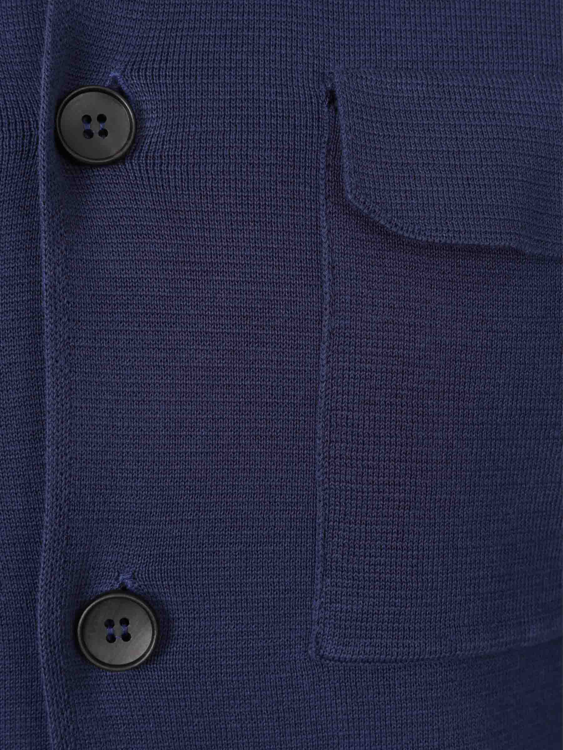 Outlet online Santa Eulalia Hombre Sobrecamisa Punto Botones color Azul Marino sku 513-000057 01 - Foto 3
