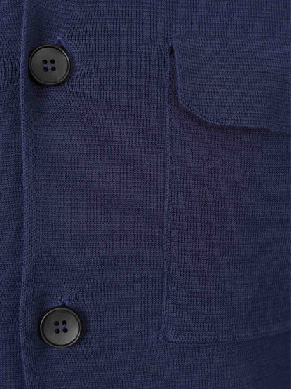 Outlet online Santa Eulalia Hombre Sobrecamisa Punto Botones color Azul Marino sku 513-000057 01 - Foto 3