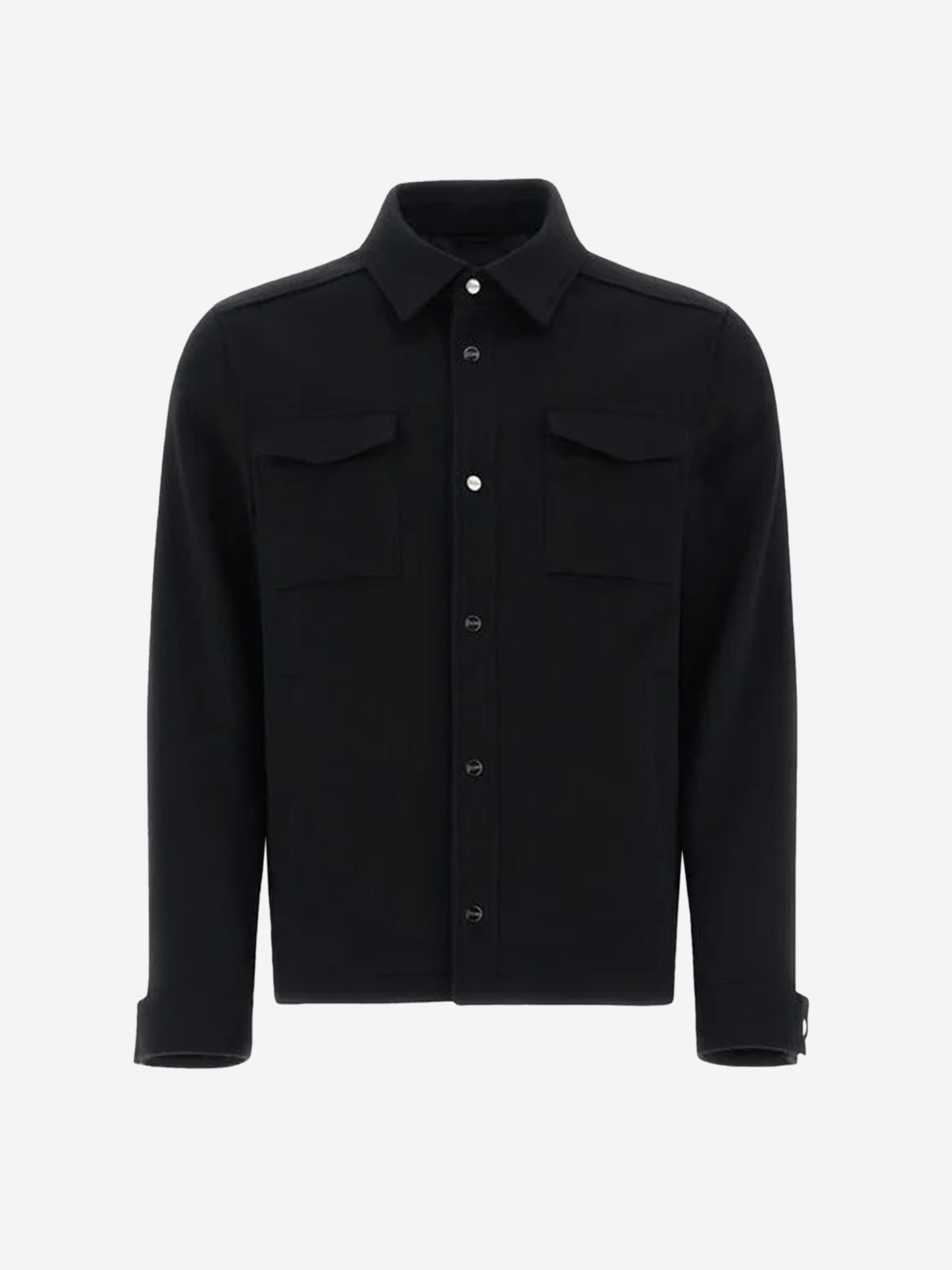 Outlet online Herno Hombre Sobrecamisa Cashmere color Negro sku 513-000063 02 - Foto 1