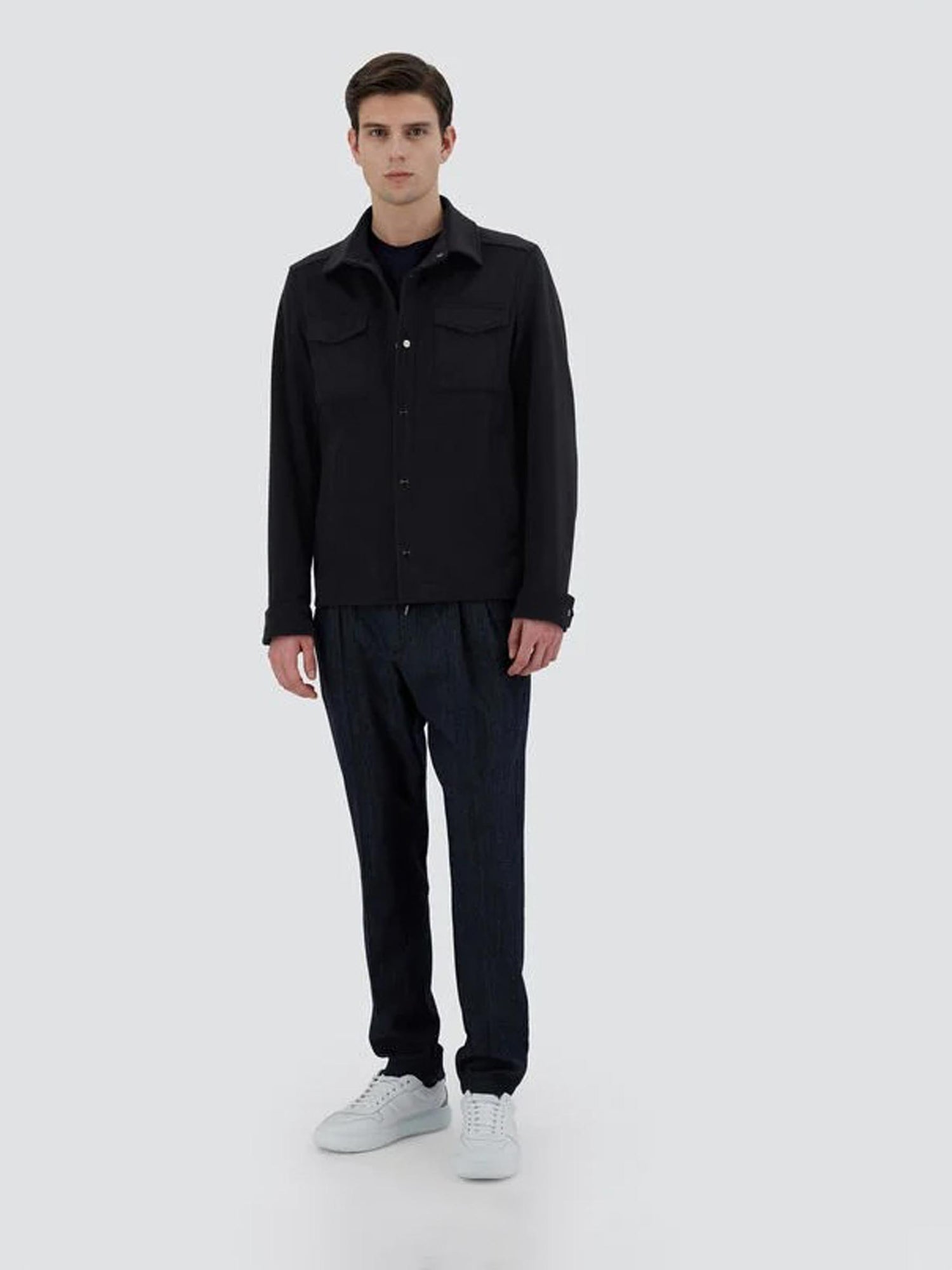 Outlet online Herno Hombre Sobrecamisa Cashmere color Negro sku 513-000063 02 - Foto 2