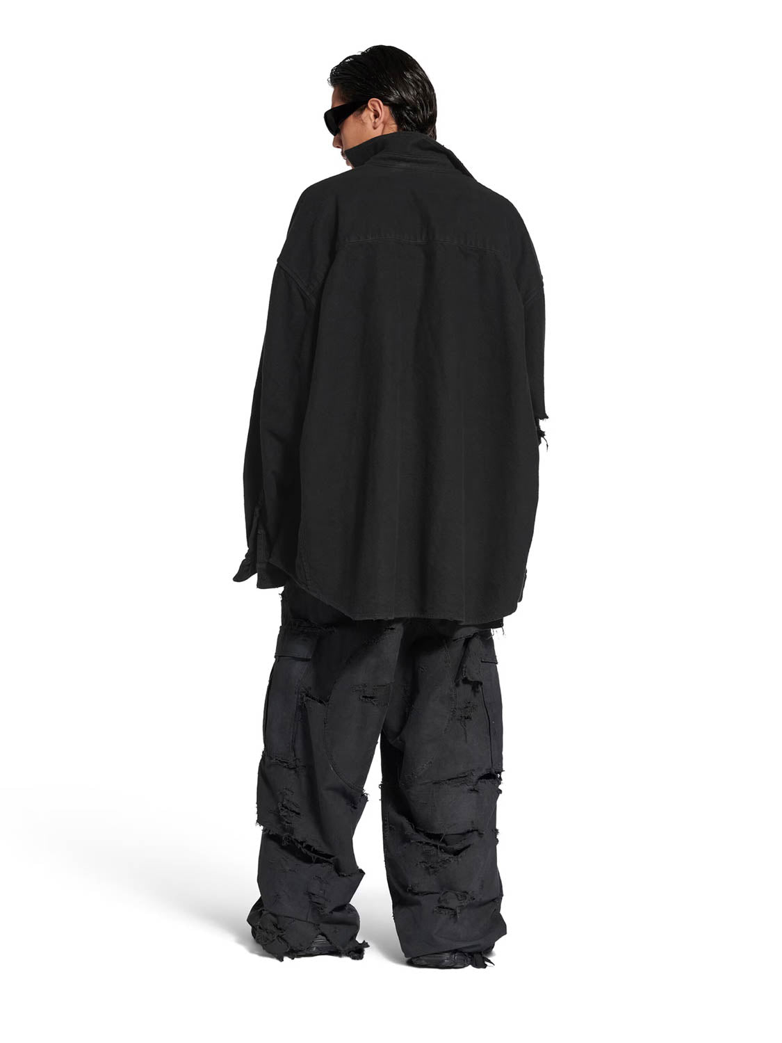 Outlet online Balenciaga Hombre Camisa a Capas color Negro sku 513-000064 01 - Foto 2