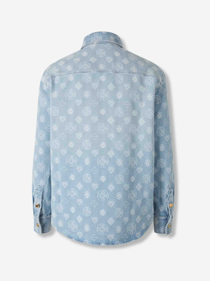 Outlet online Casablanca Hombre Chaqueta Denim Monograma color Azul Denim Claro sku 513-000070 01 - Foto 2