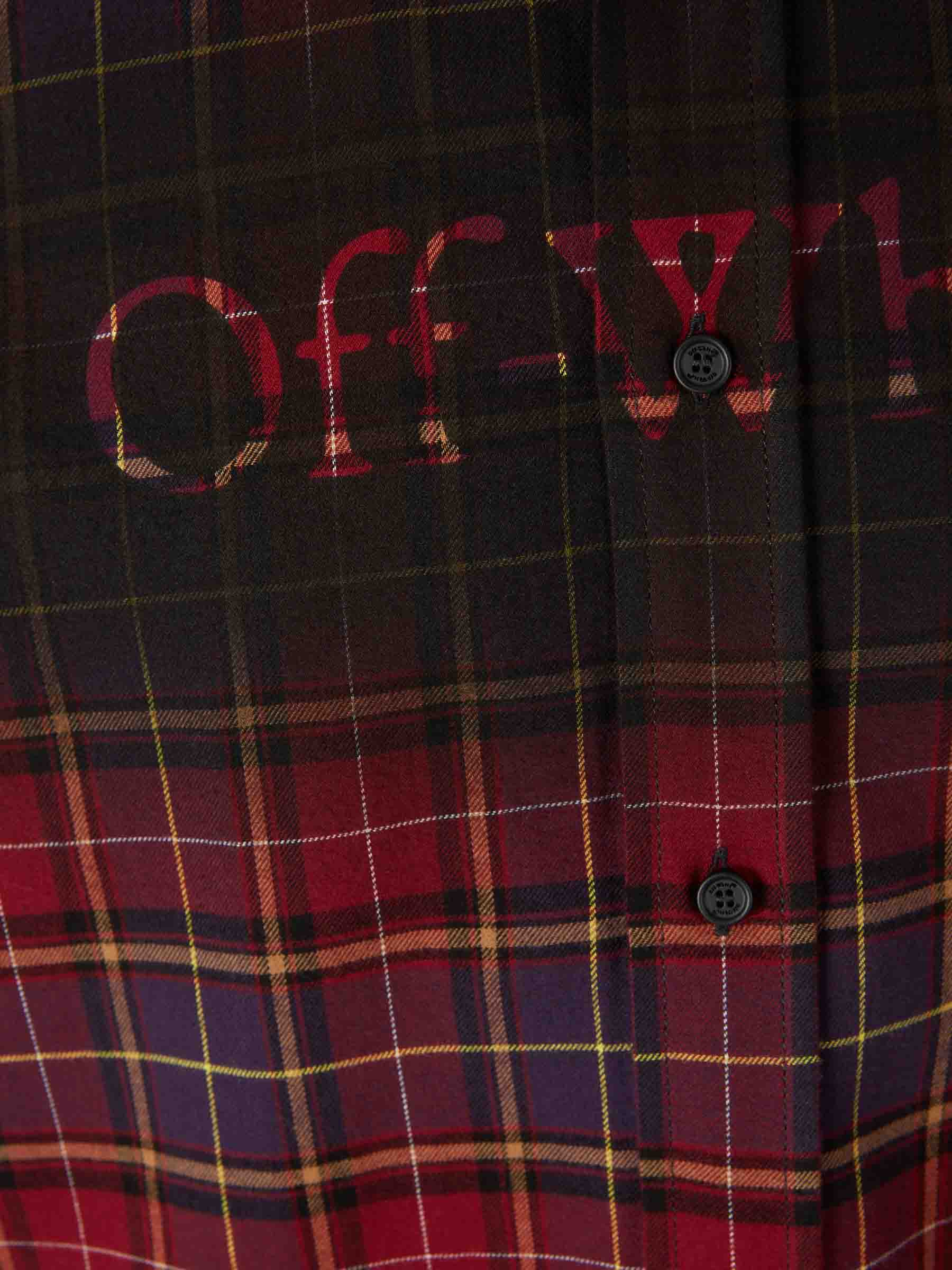 Outlet online Off-White Hombre Camisa Motivo Cuadros color Rojo sku 513-000072 01 - Foto 4