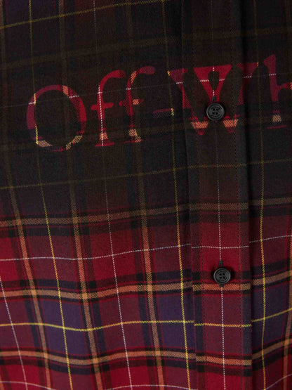 Outlet online Off-White Hombre Camisa Motivo Cuadros color Rojo sku 513-000072 01 - Foto 4