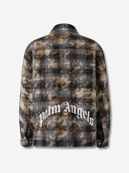 Outlet online Palm Angels Hombre Sobrecamisa Curved Logo color Negro sku 513-000080 01 - Foto 2