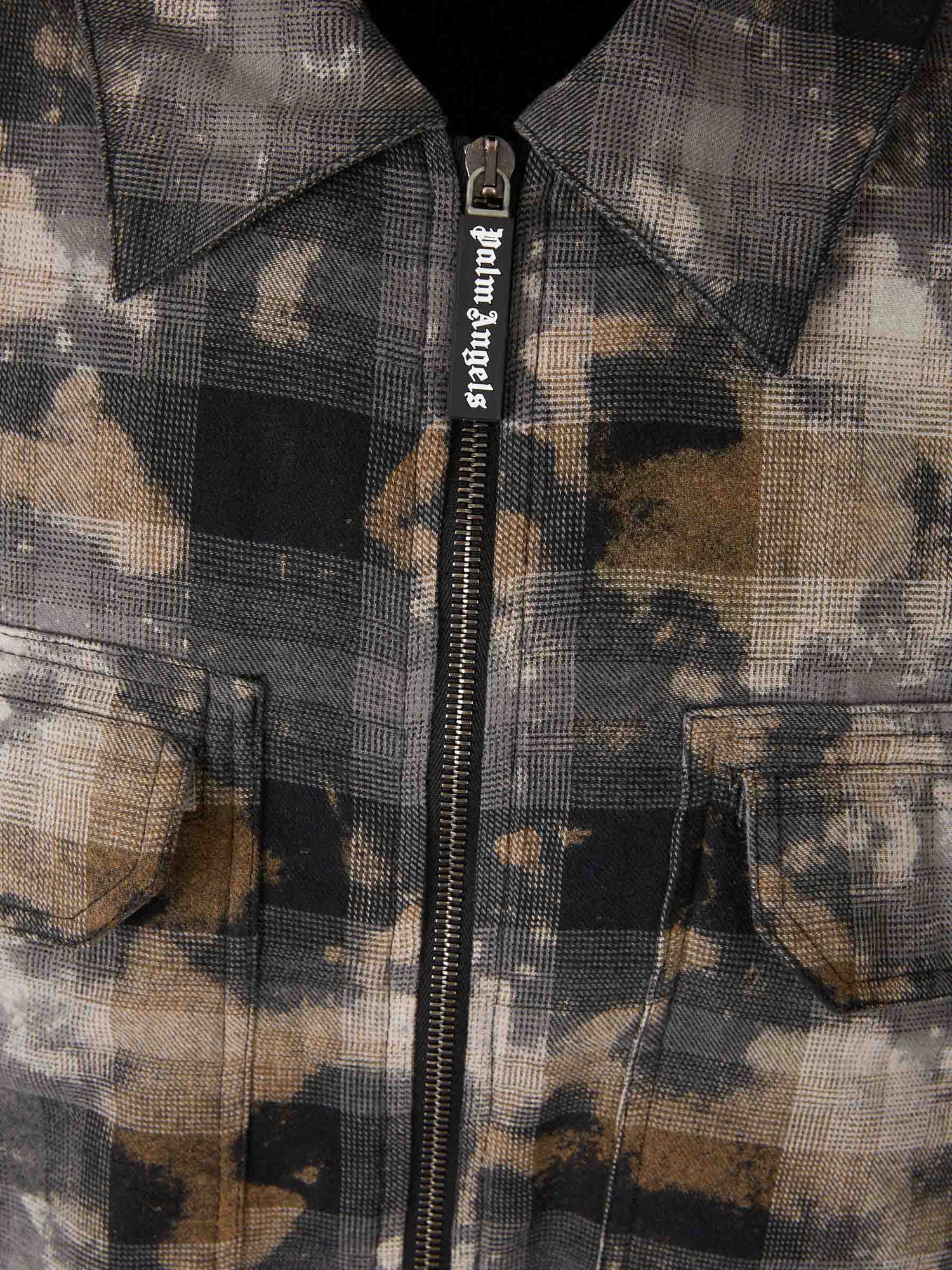 Outlet online Palm Angels Hombre Sobrecamisa Curved Logo color Negro sku 513-000080 01 - Foto 3