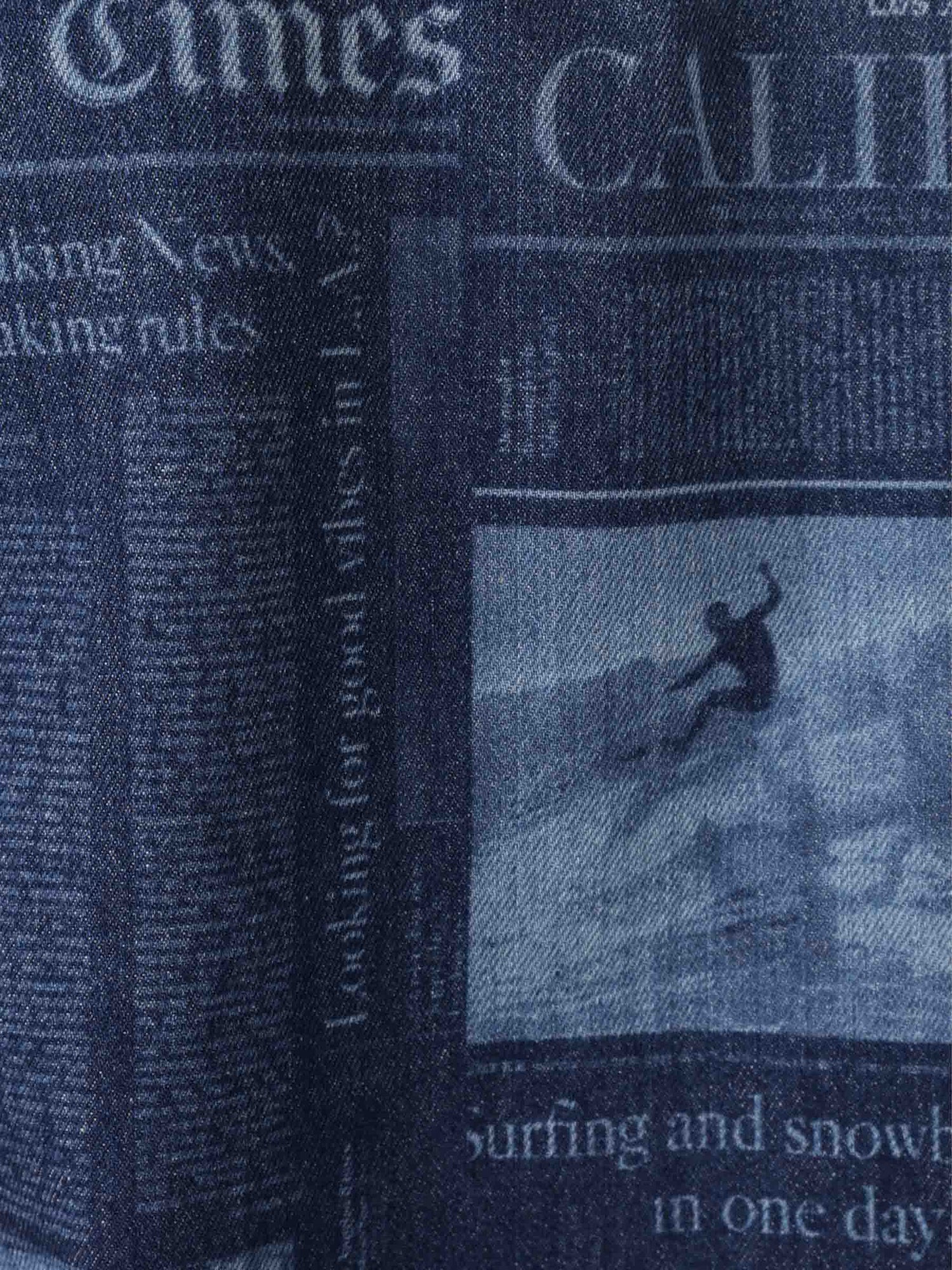 Outlet online Palm Angels Hombre Chaqueta Denim Estampada color Azul Denim sku 513-000081 01 - Foto 3