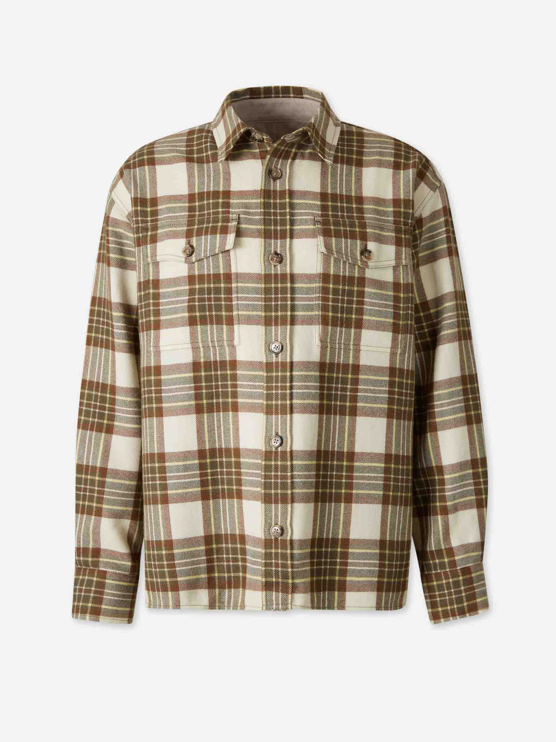 Outlet online Ami Paris Hombre Sobrecamisa Cuadros Lana color Verde sku 513-000082 01 - Foto 1