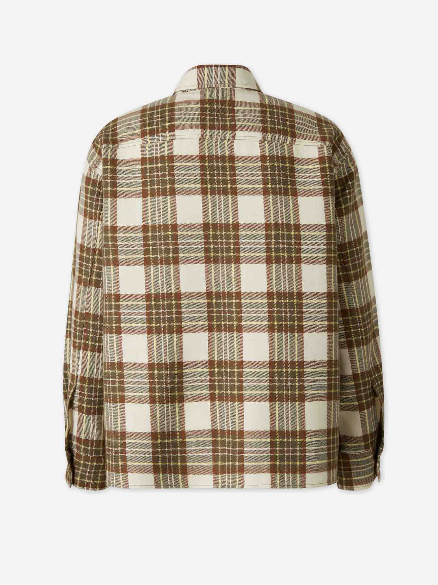 Outlet online Ami Paris Hombre Sobrecamisa Cuadros Lana color Verde sku 513-000082 01 - Foto 2