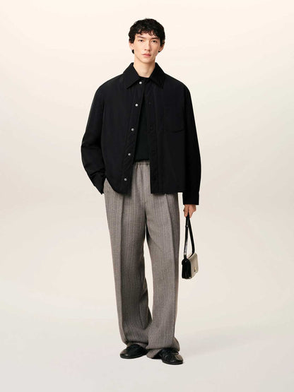 Outlet online Ami Paris Hombre Sobrecamisa Acolchada Tafetán color Negro sku 513-000083 01 - Foto 2