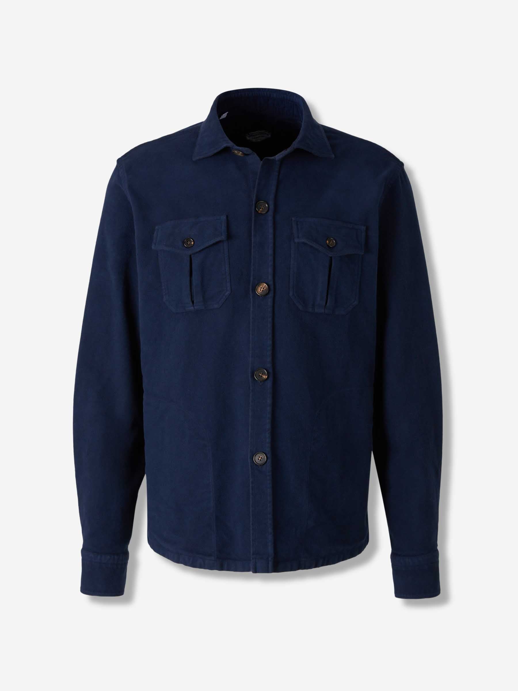 Outlet online Vincenzo di Ruggiero Hombre Sobrecamisa Terciopelo color Azul Marino sku 513-000092 01 - Foto 1