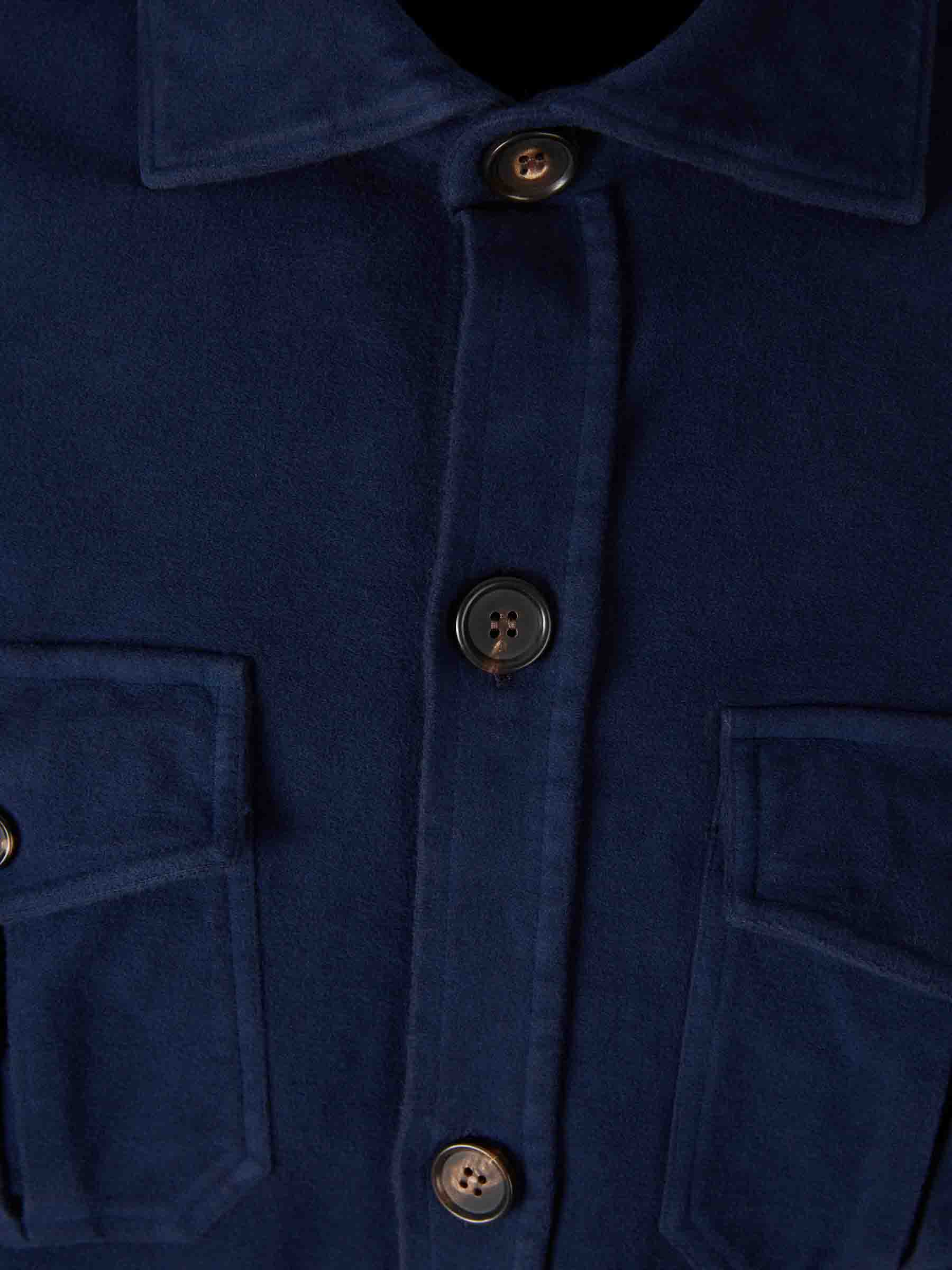 Outlet online Vincenzo di Ruggiero Hombre Sobrecamisa Terciopelo color Azul Marino sku 513-000092 01 - Foto 3