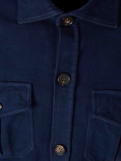 Outlet online Vincenzo di Ruggiero Hombre Sobrecamisa Terciopelo color Azul Marino sku 513-000092 01 - Foto 3