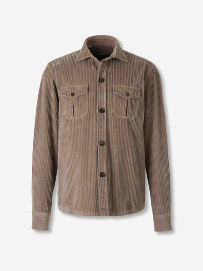 Outlet online Vincenzo di Ruggiero Hombre Sobrecamisa Pana color Taupe sku 513-000093 01 - Foto 1