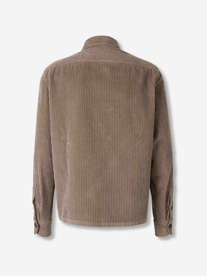 Outlet online Vincenzo di Ruggiero Hombre Sobrecamisa Pana color Taupe sku 513-000093 01 - Foto 2