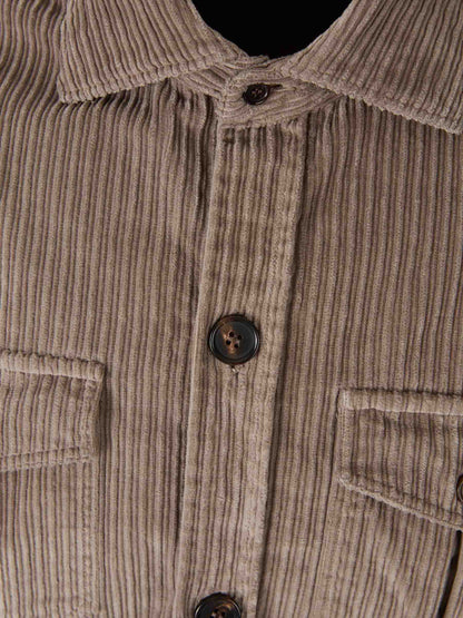 Outlet online Vincenzo di Ruggiero Hombre Sobrecamisa Pana color Taupe sku 513-000093 01 - Foto 3