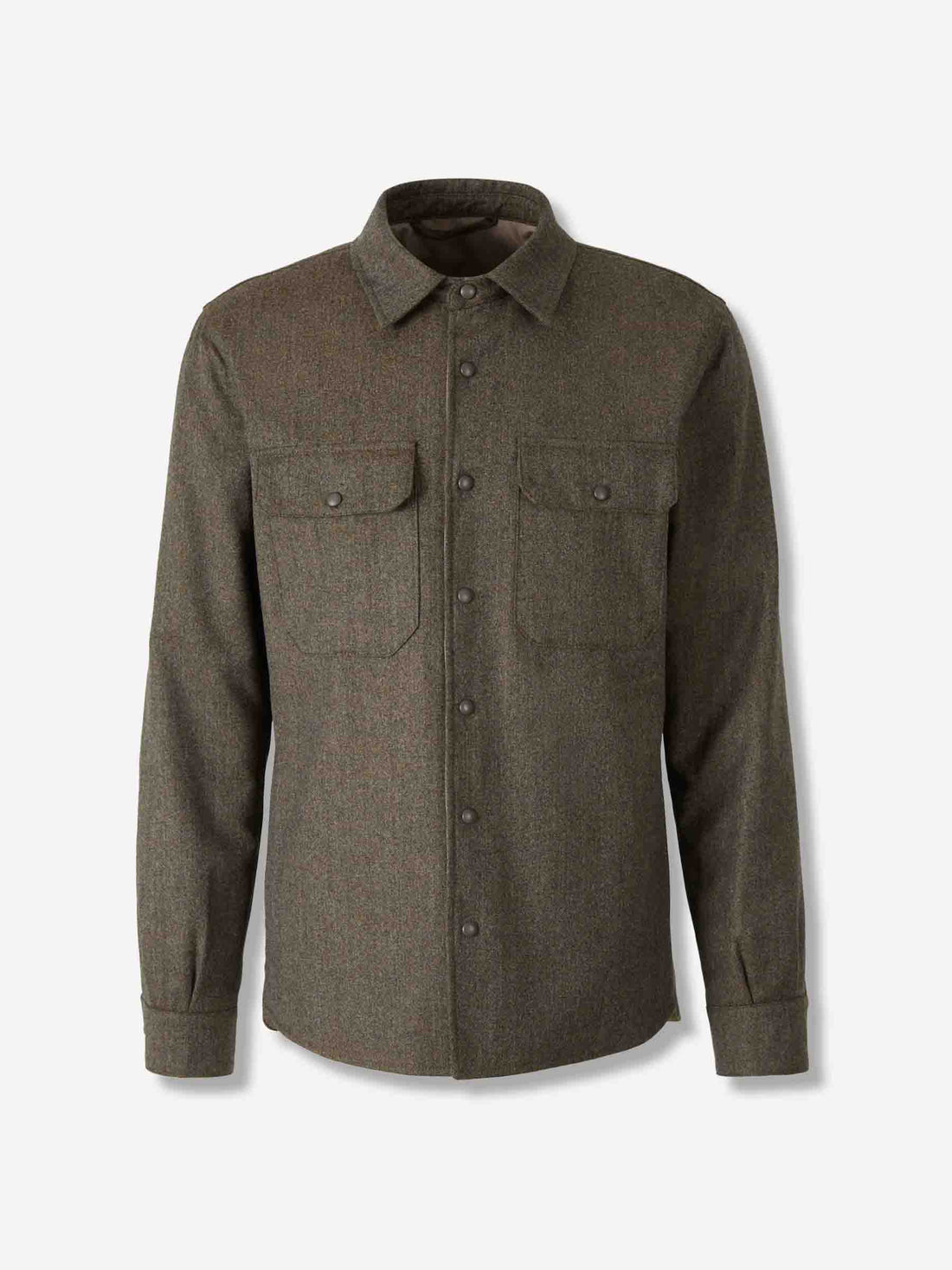 Outlet online Santa Eulalia Hombre Sobrecamisa Lana color Verde Oscuro sku 513-000094 01 - Foto 1