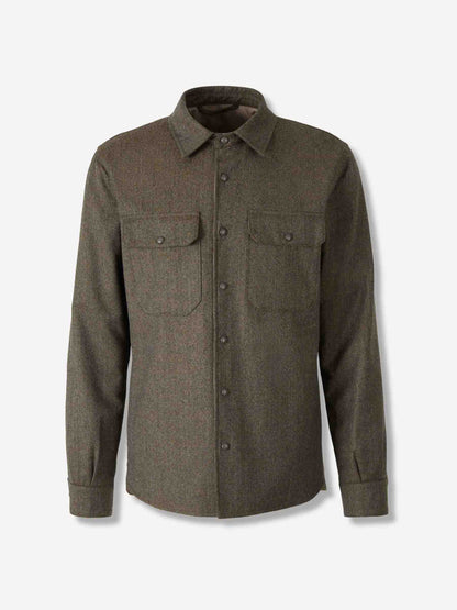 Outlet online Santa Eulalia Hombre Sobrecamisa Lana color Verde Oscuro sku 513-000094 01 - Foto 1