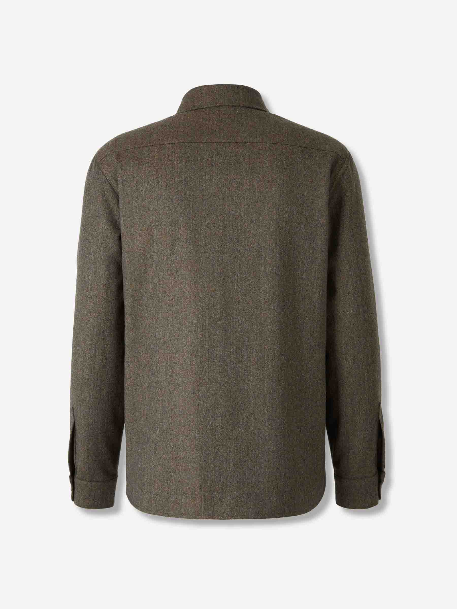 Outlet online Santa Eulalia Hombre Sobrecamisa Lana color Verde Oscuro sku 513-000094 01 - Foto 2