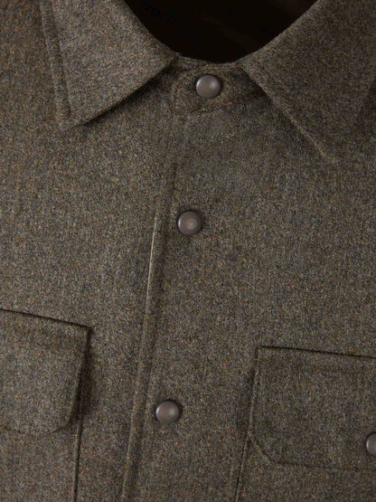 Outlet online Santa Eulalia Hombre Sobrecamisa Lana color Verde Oscuro sku 513-000094 01 - Foto 3