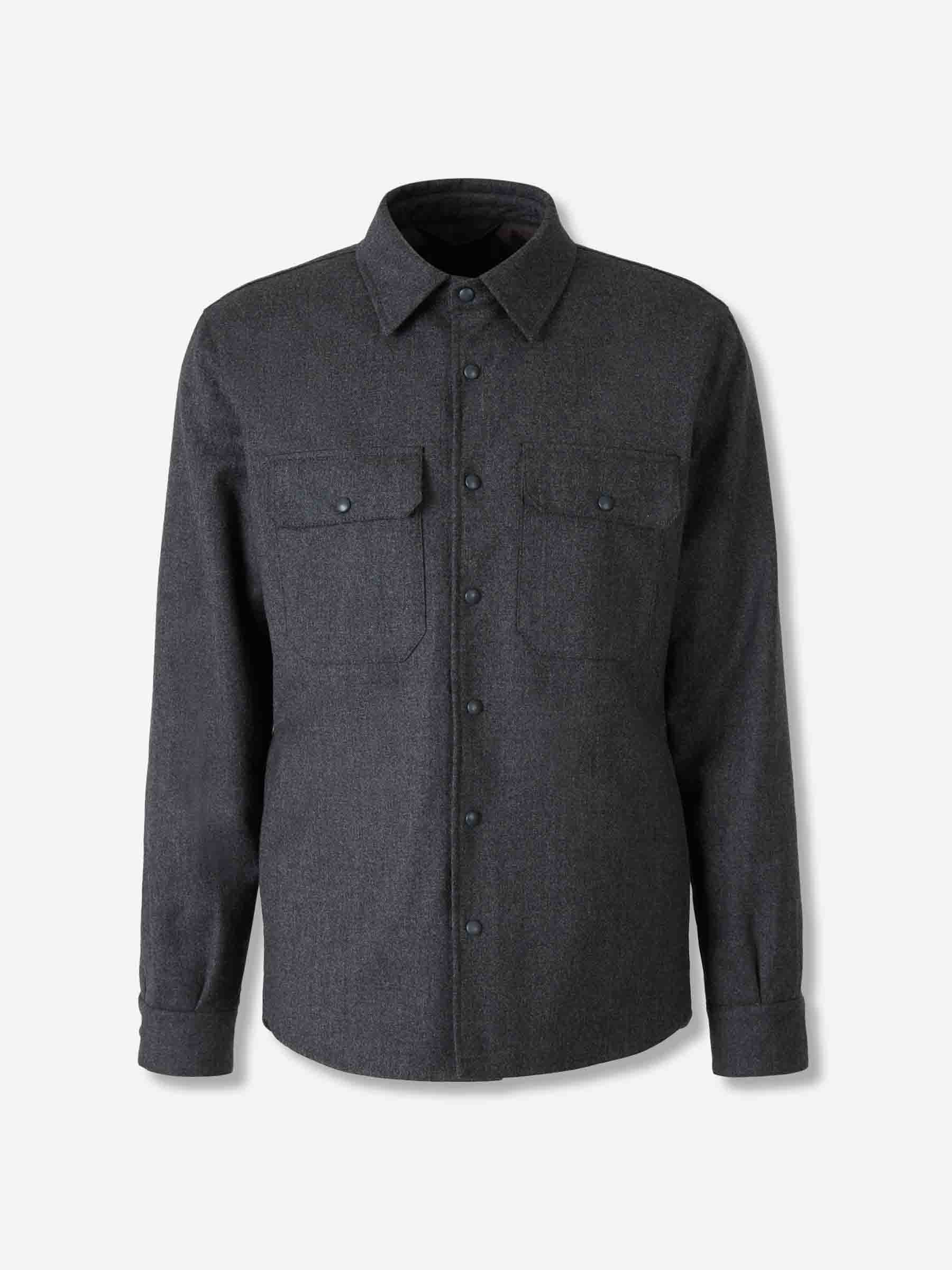 Outlet online Santa Eulalia Hombre Sobrecamisa Lana color Gris Antracita sku 513-000094 02 - Foto 1