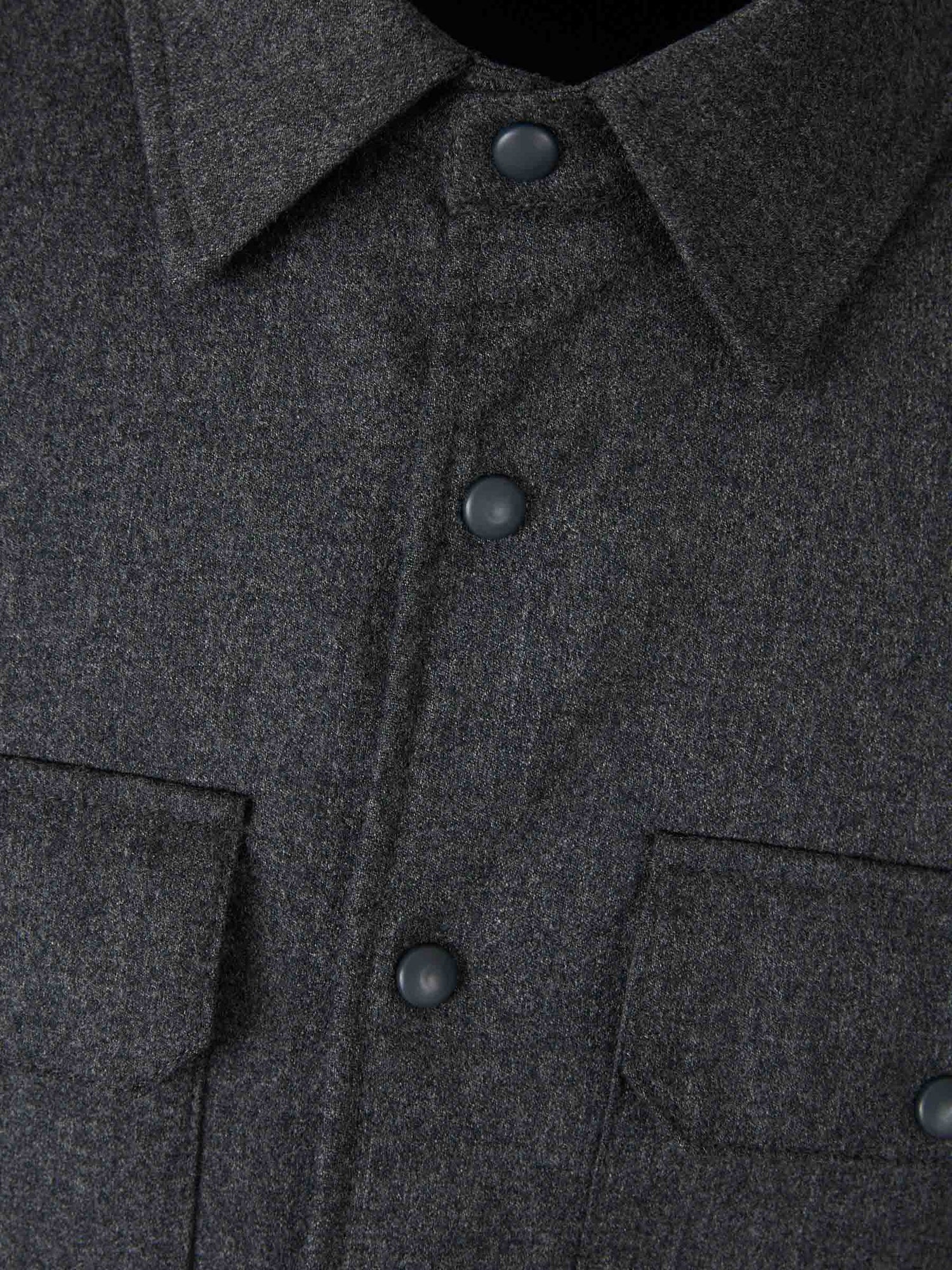 Outlet online Santa Eulalia Hombre Sobrecamisa Lana color Gris Antracita sku 513-000094 02 - Foto 3