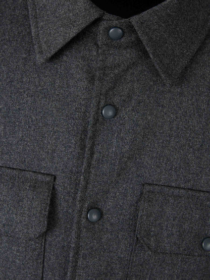 Outlet online Santa Eulalia Hombre Sobrecamisa Lana color Gris Antracita sku 513-000094 02 - Foto 3