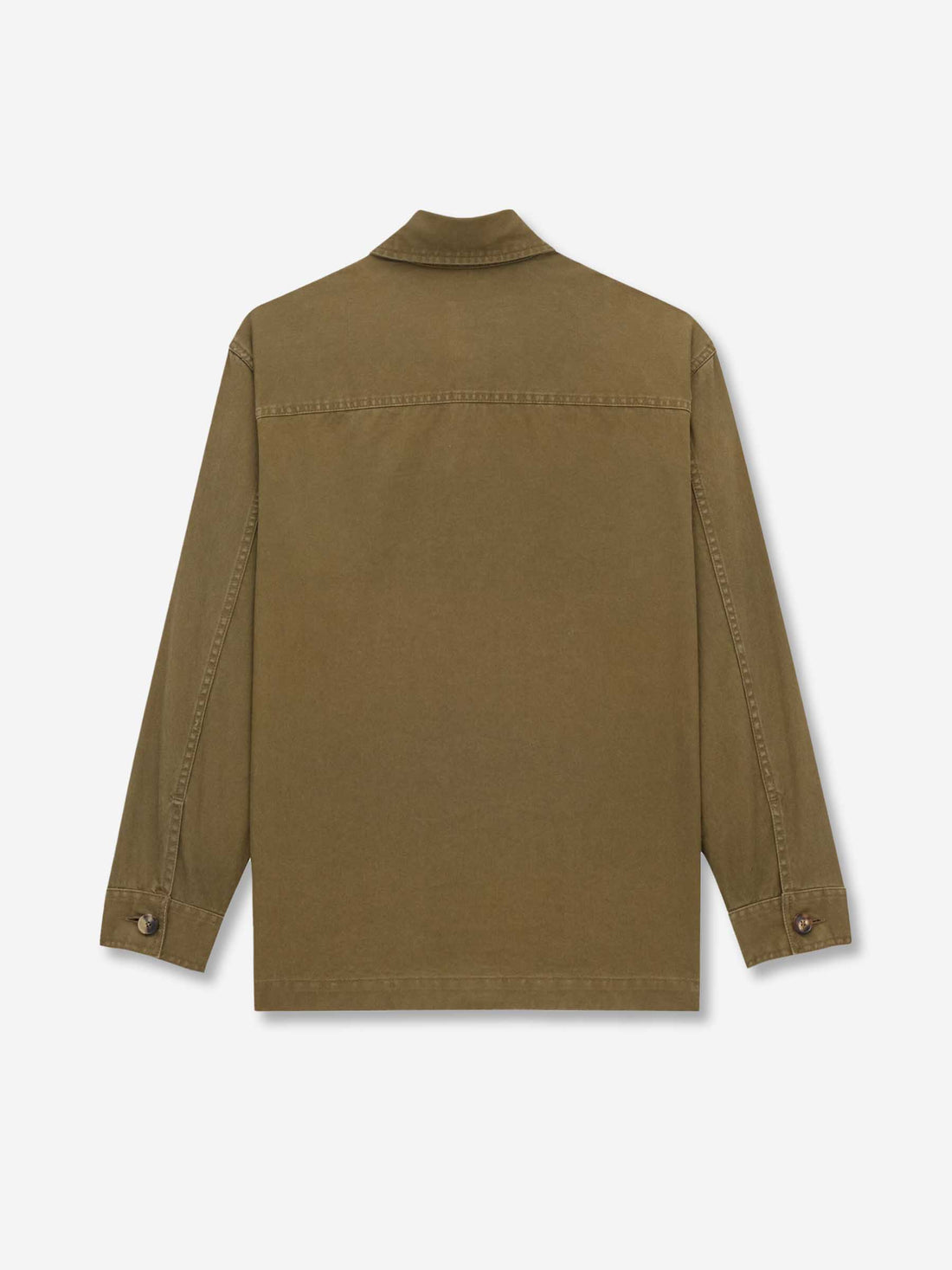 Outlet online Saint Laurent Hombre Sobrecamisa Cassandre de gabardina color Verde Militar sku 513-000097 01 - Foto 2