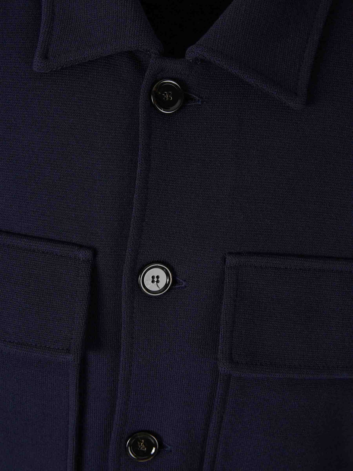 Outlet online Lardini Hombre Chaqueta Camisera Punto color Azul Noche sku 513-000099 01 - Foto 3