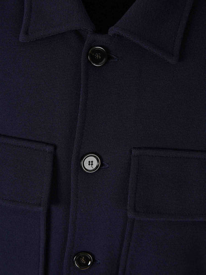 Outlet online Lardini Hombre Chaqueta Camisera Punto color Azul Noche sku 513-000099 01 - Foto 3