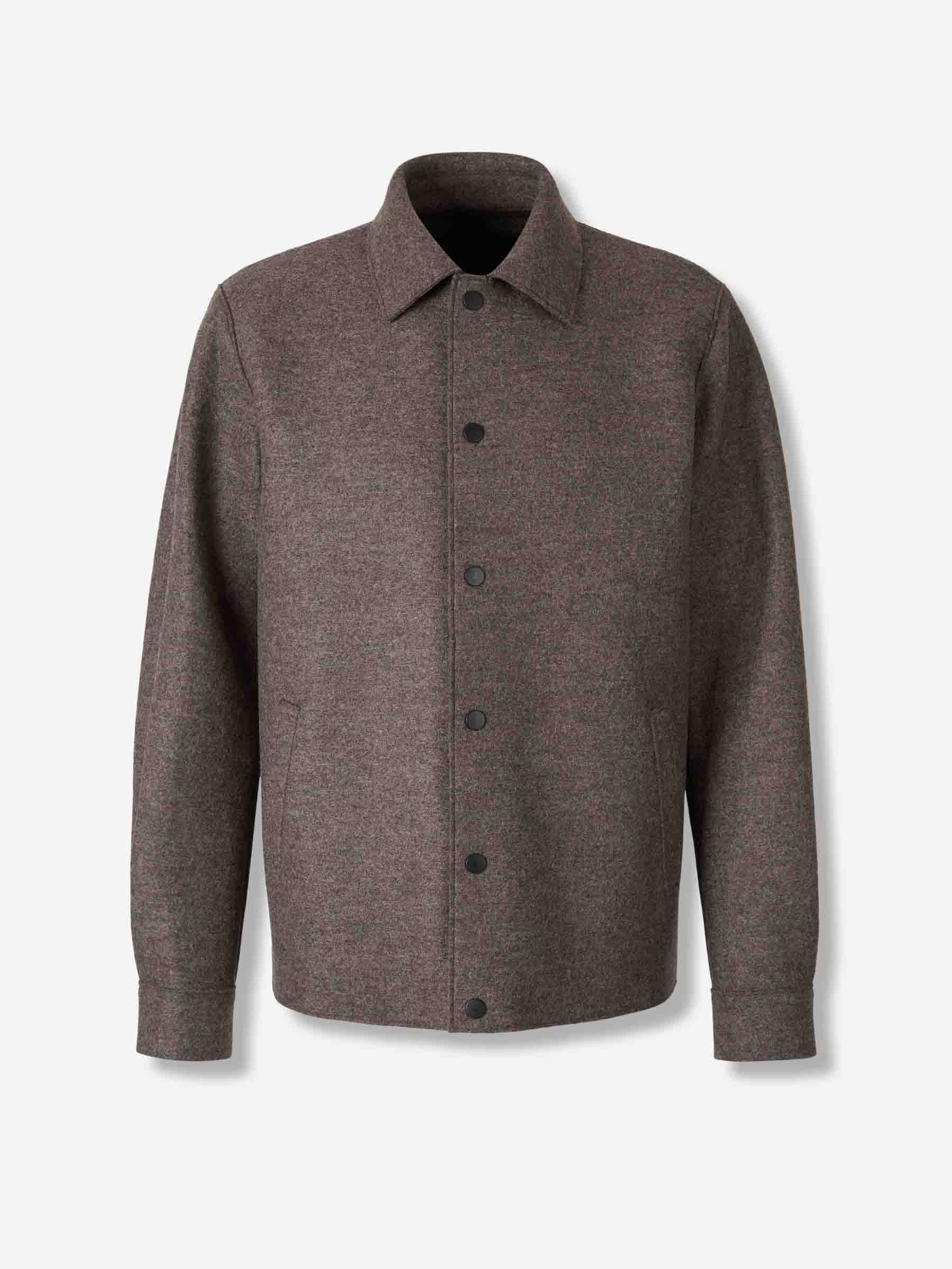 Outlet online Harris Wharf Hombre Chaqueta Camisera Lana color Marrón sku 513-000100 01 - Foto 1